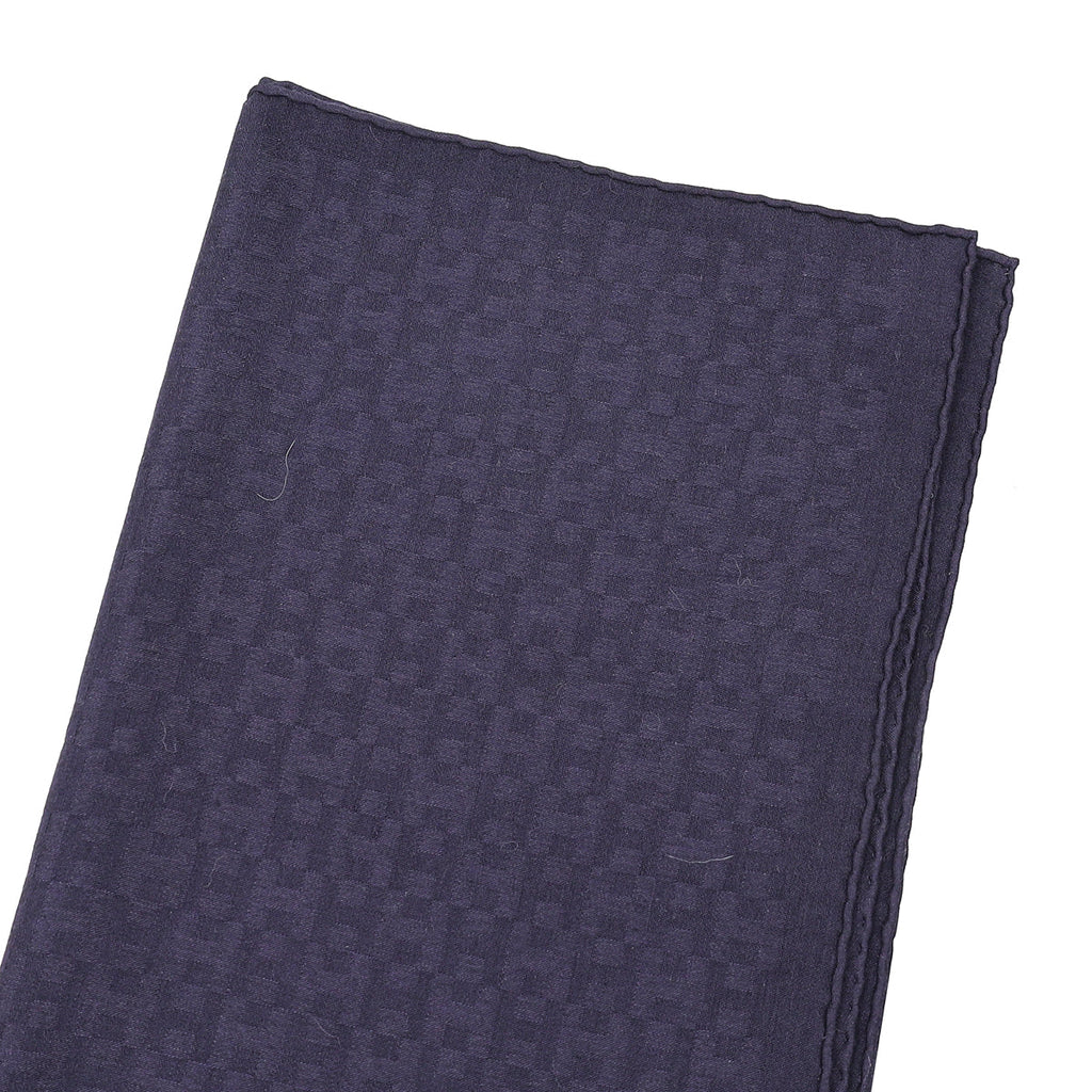 Hermes Navy H Cashmere Silk Stole Scarf