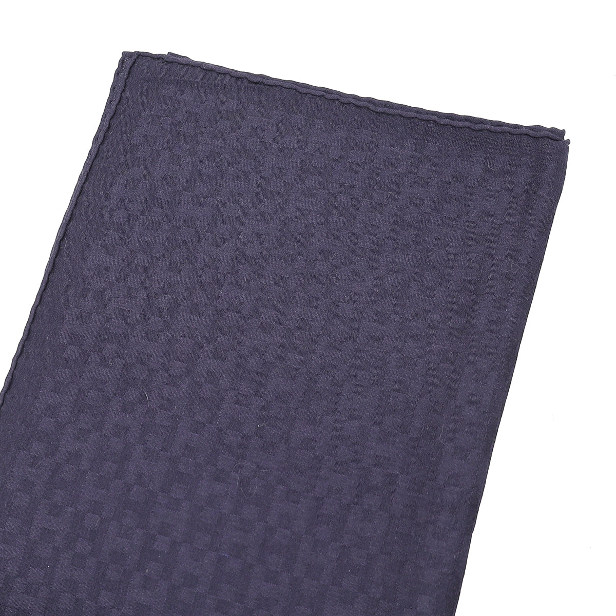 Hermes Navy H Cashmere Silk Stole Scarf