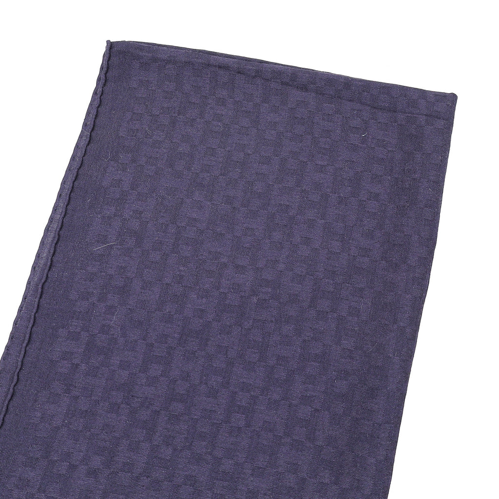 Hermes Navy H Cashmere Silk Stole Scarf