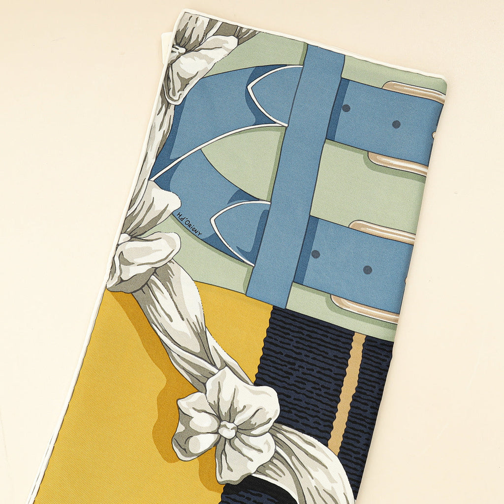 Hermes Tricolor Grand Manege Detail Silk Scarf 70