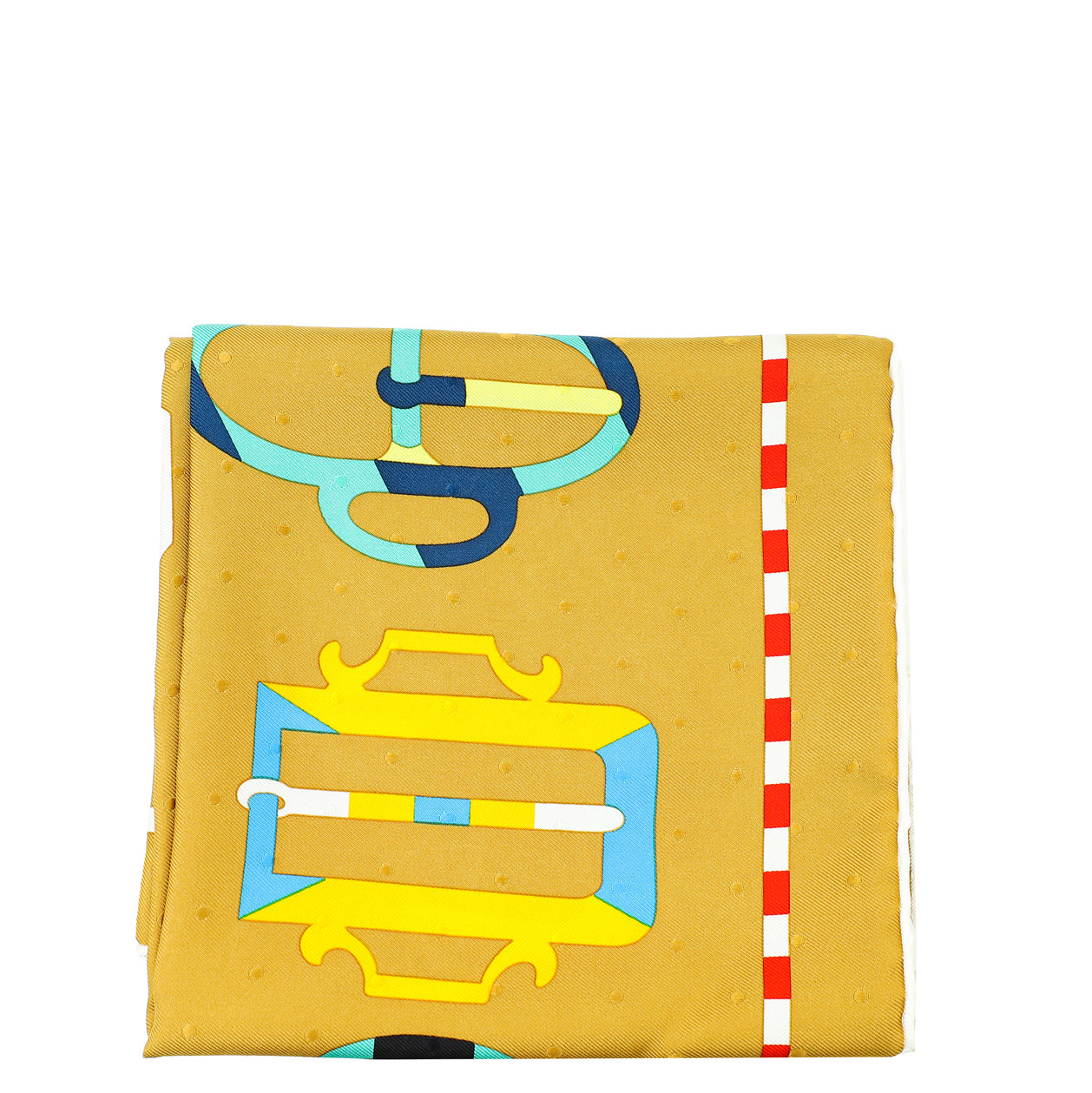 Hermes Tricolor Bouclerie Moderne Plumetis Silk 70 Scarf