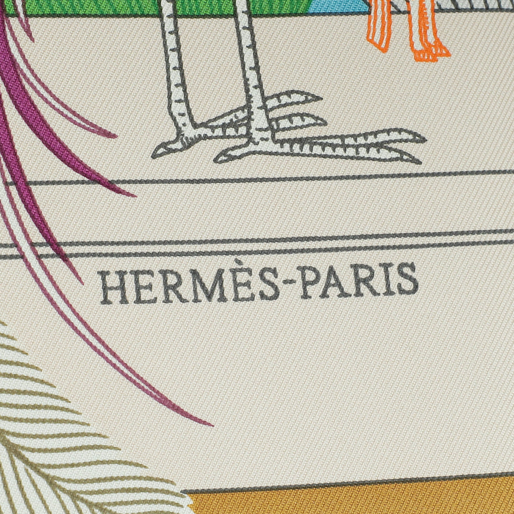 Hermes Tricolor Precious Paradise Scarf 90