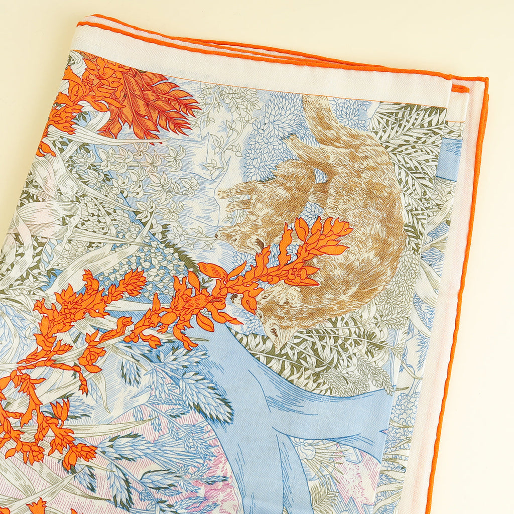 Hermes Tricolor Retour a la Nature Shawl 140