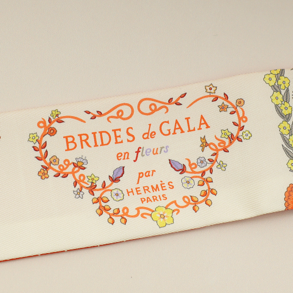 Hermes Tricolor Brides De Gala En Fleurs Twilly