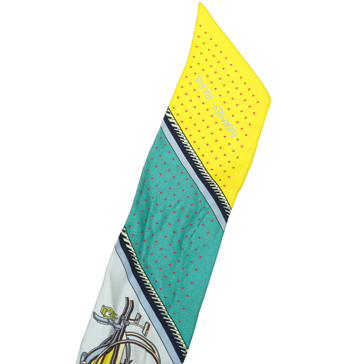Hermes Multicolor Carriage Cannage Print Twilly