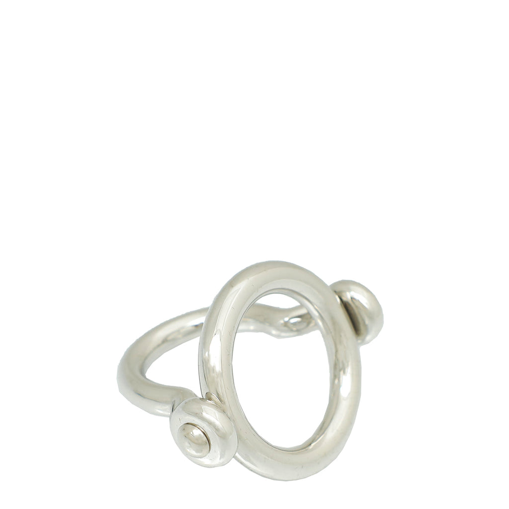 Hermes Palladium Scarf Ring