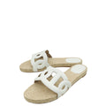 Hermes Blanc Famosa Espadrille 38