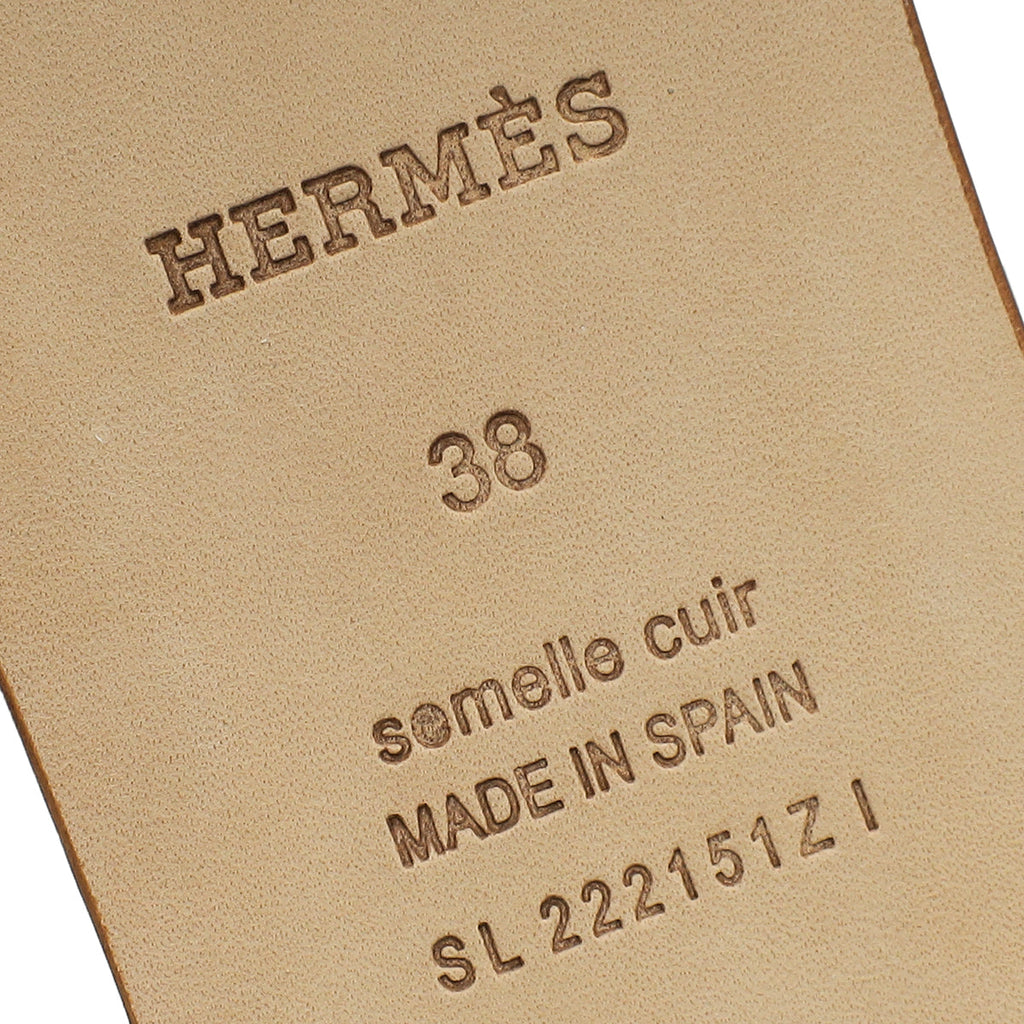 Hermes Blanc Famosa Espadrille 38