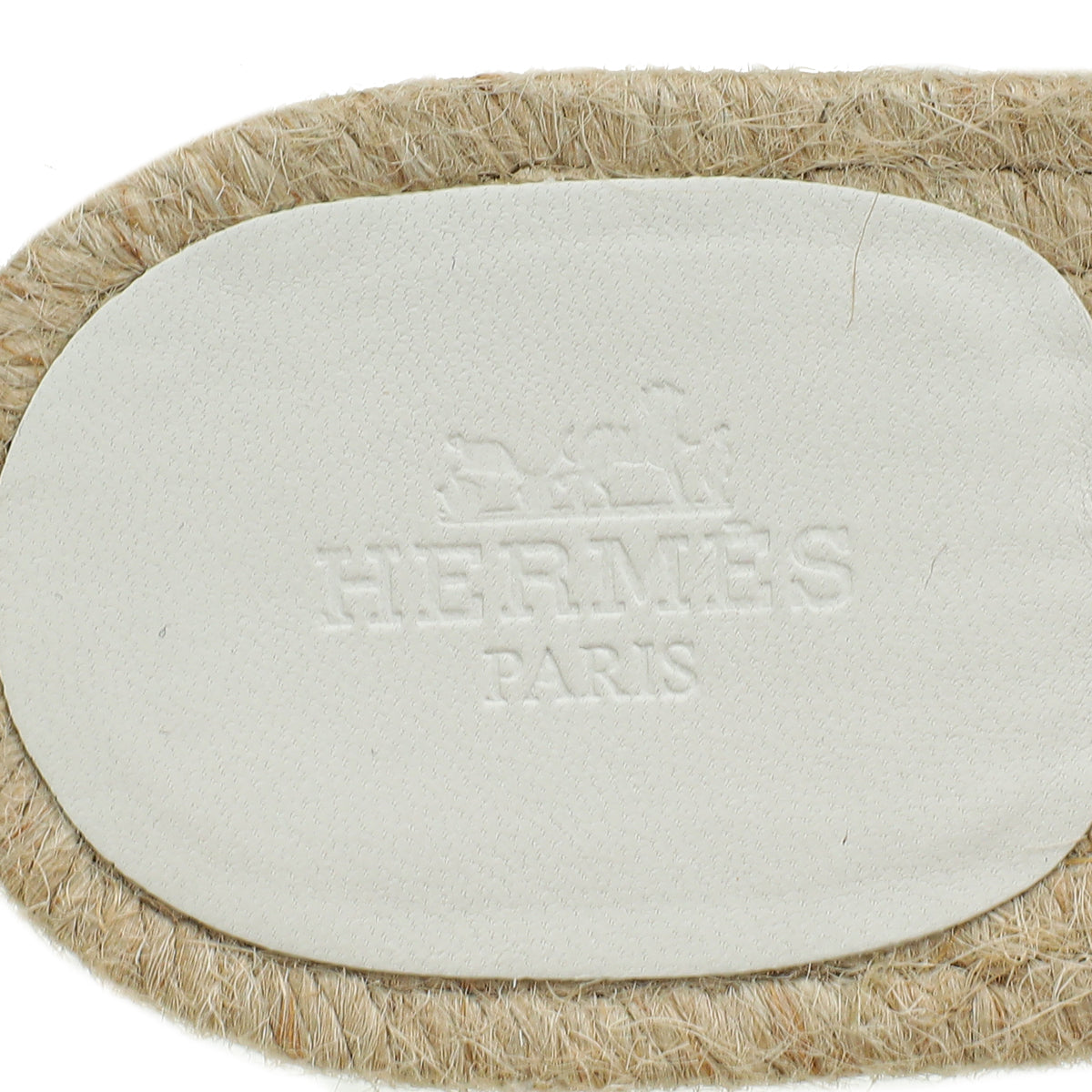 Hermes Blanc Famosa Espadrille 38