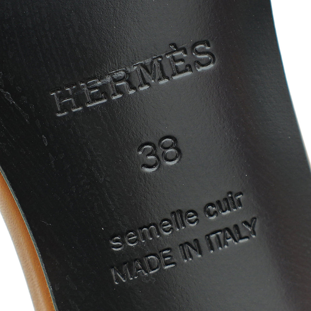 Hermes Naturel Gigi 50 Sandals 38