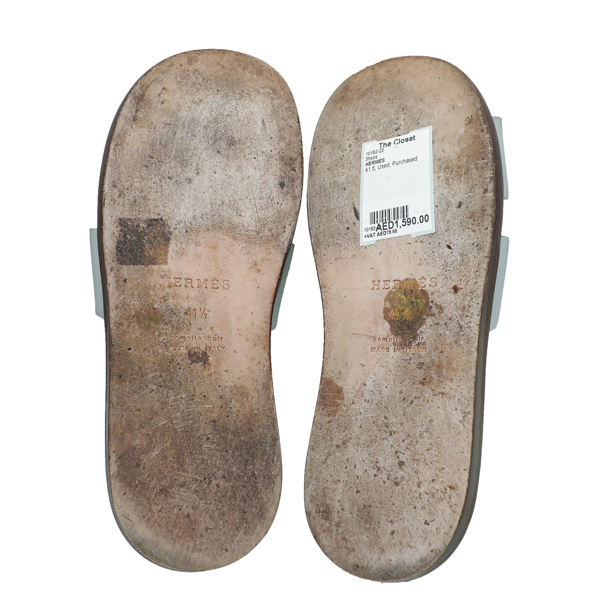 Hermes Gris Izmir Sandal 41.5
