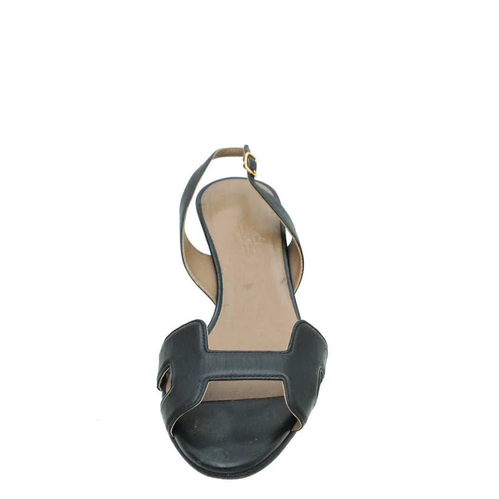 Hermes Noir Premiere 70 Sandals 37