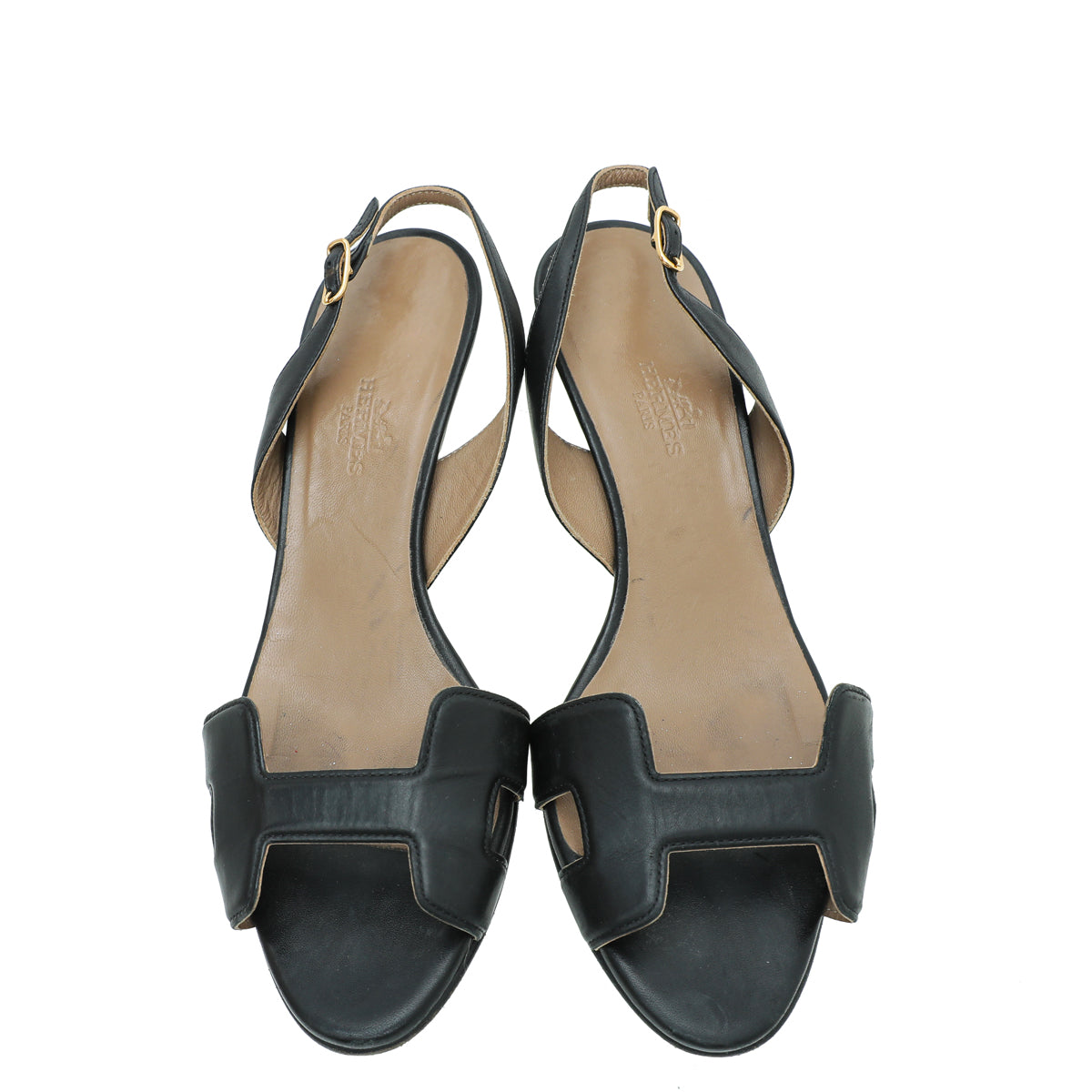 Hermes Noir Premiere 70 Sandals 37