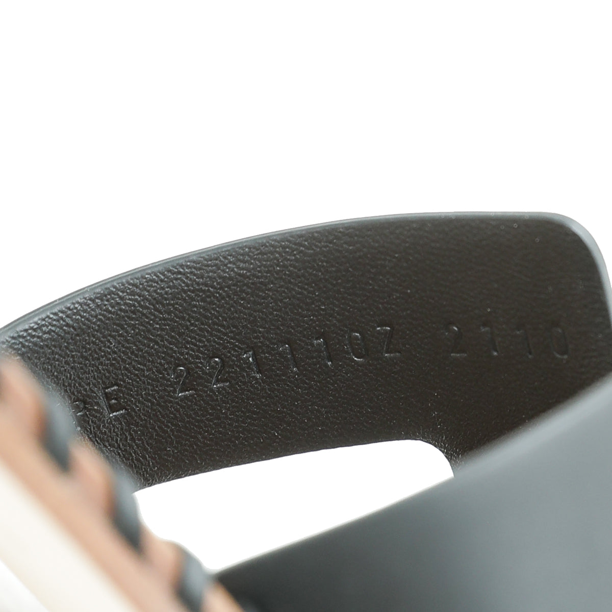 Hermes Noir Oran Braided Sole Edge Sandal 39