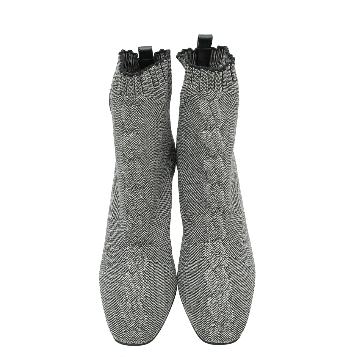 Hermes Bicolor Knit Volver 60 Ankle Boot 39