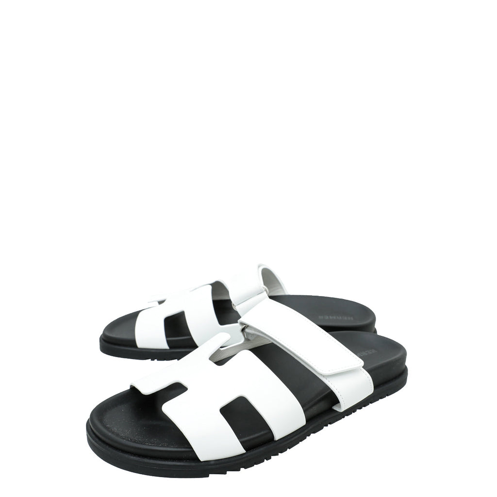 Hermes Blanc Chypre Sandal 41