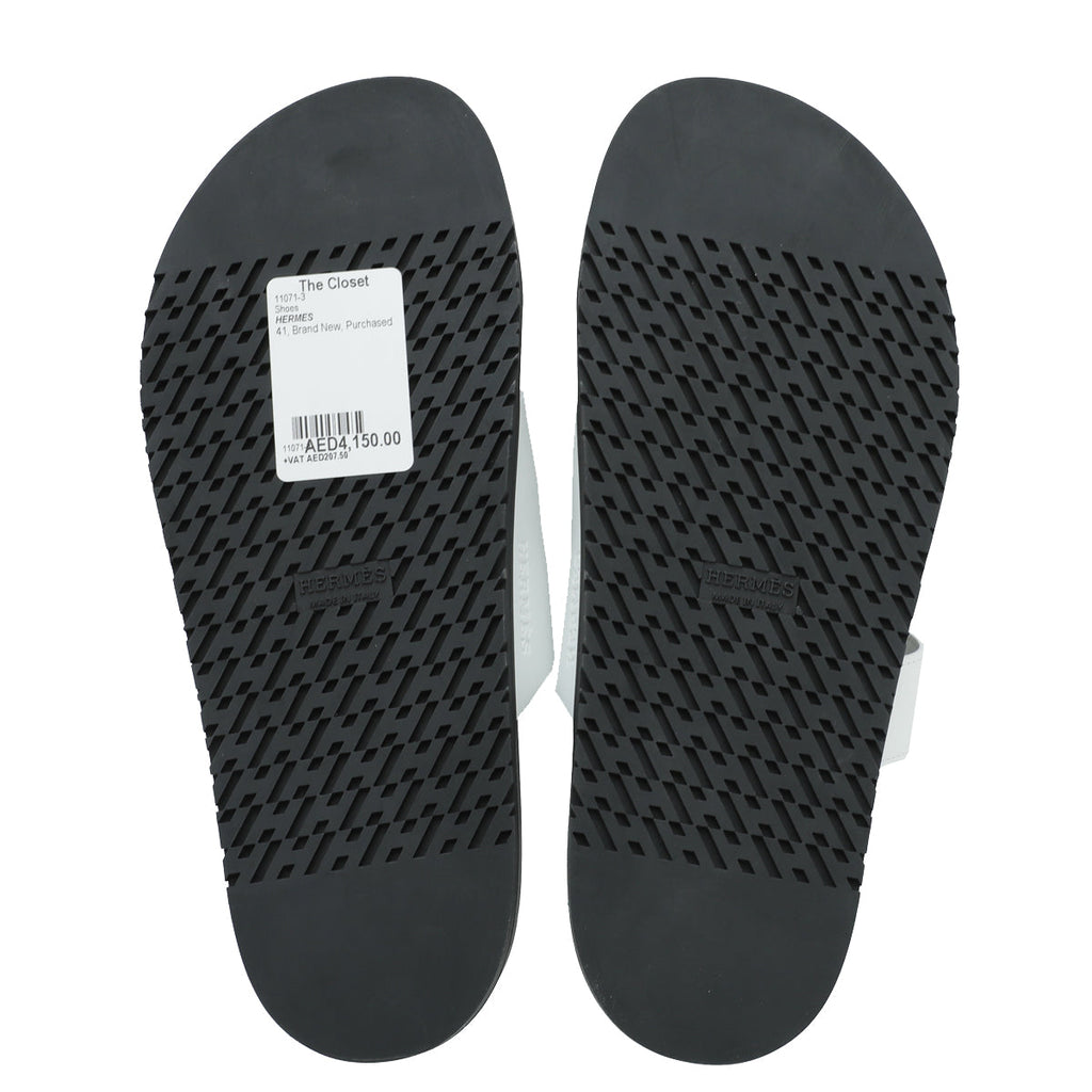 Hermes Blanc Chypre Sandal 41