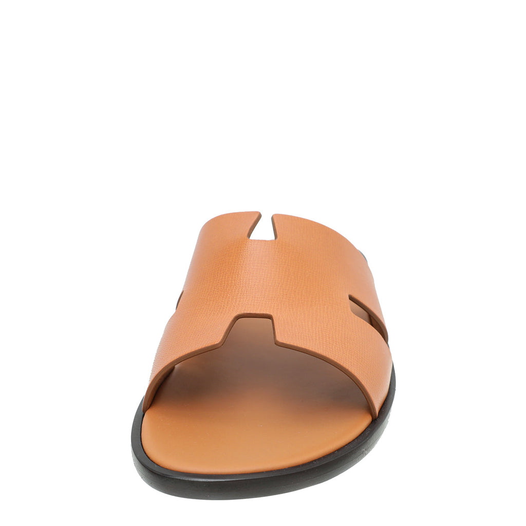 Hermes Marron Glaise Boarded Goatskin Izmir Sandals 47