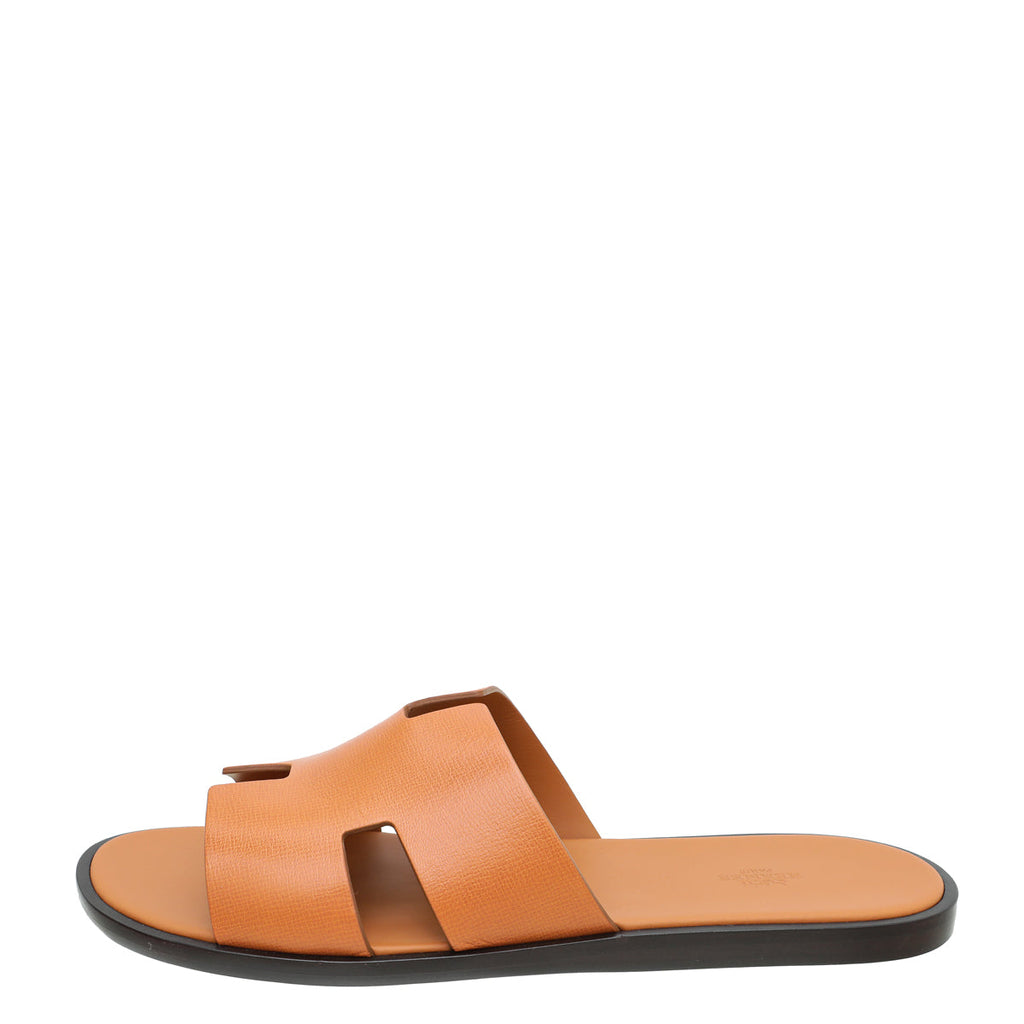 Hermes Marron Glaise Boarded Goatskin Izmir Sandals 47