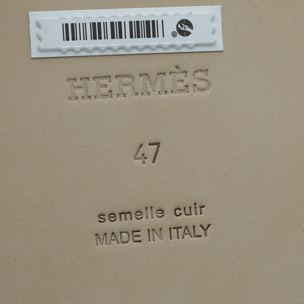 Hermes Marron Glaise Boarded Goatskin Izmir Sandals 47