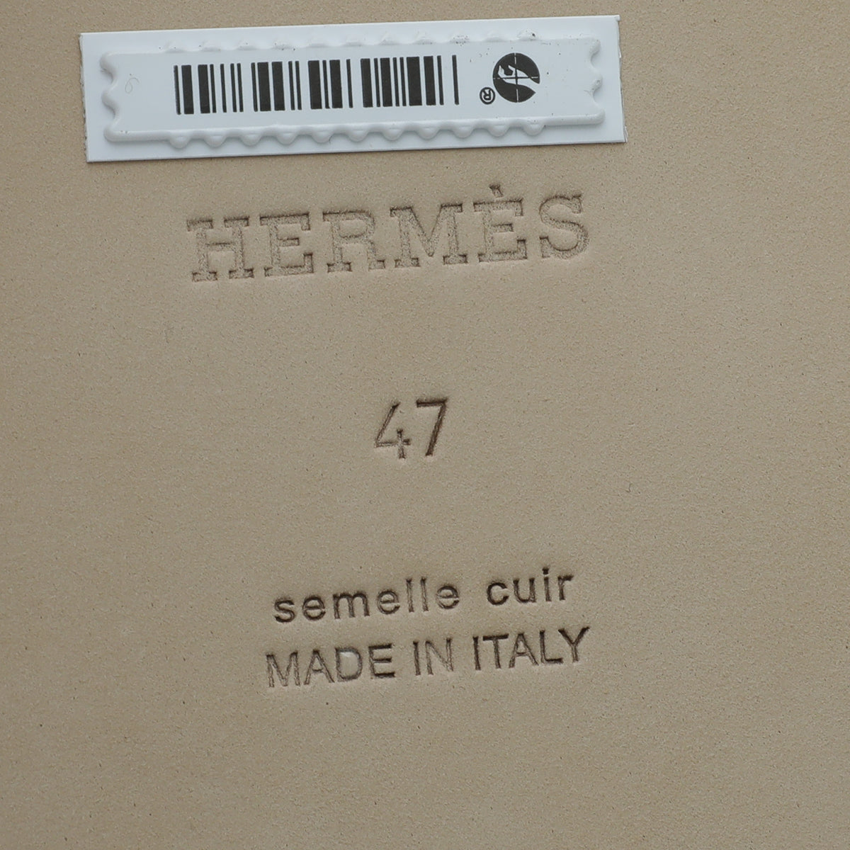 Hermes Marron Glaise Boarded Goatskin Izmir Sandals 47