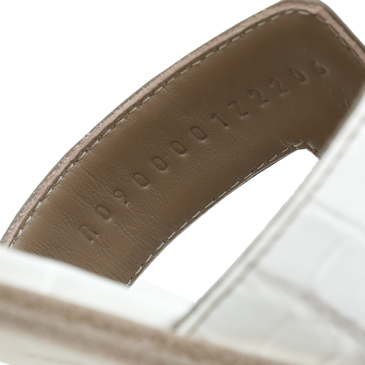 Hermes Blanc Crocodile Himalaya Matte Niloticus Oran Sandal 37