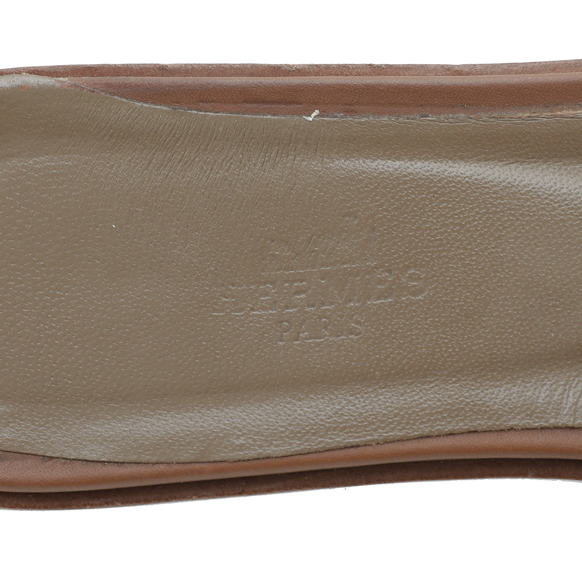 Hermes Gold Oran Stitched Detail Sandal 38.5