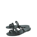 Hermes Black Chain D'Ancre Rivage Rubber Sandals 35