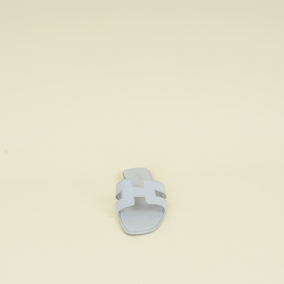 Hermes Bleu Glacier Oran Sandals 38.5