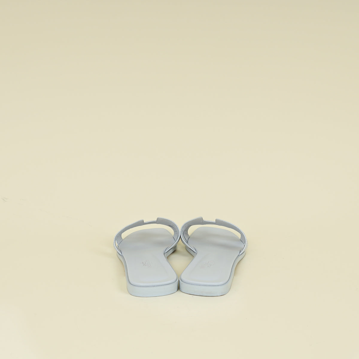 Hermes Bleu Glacier Oran Sandals 38.5