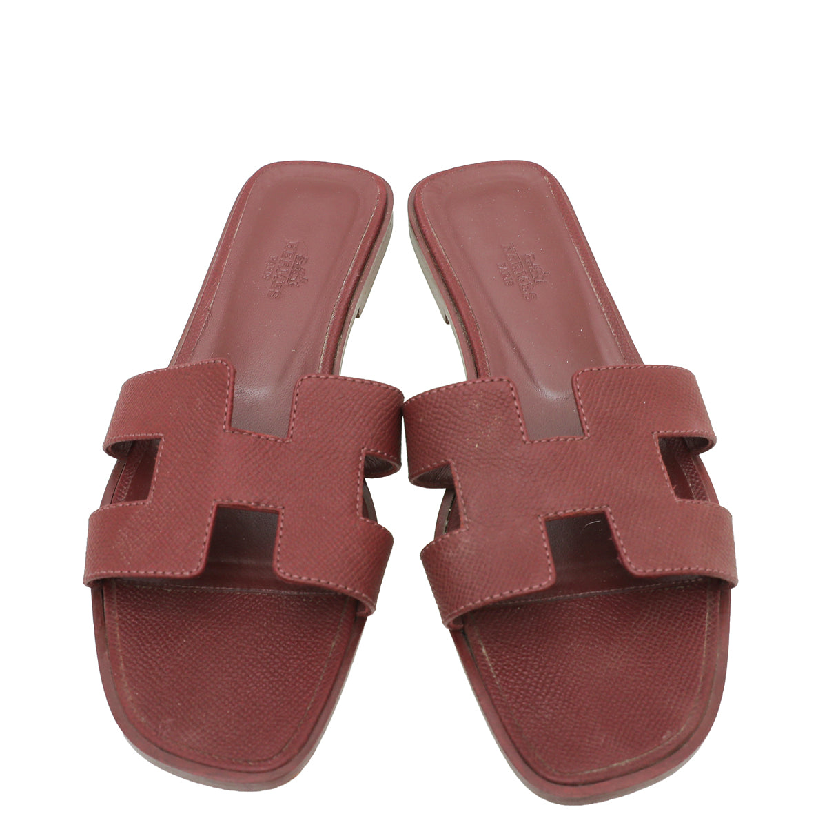 Hermes Bordeaux Oran Sandal 40