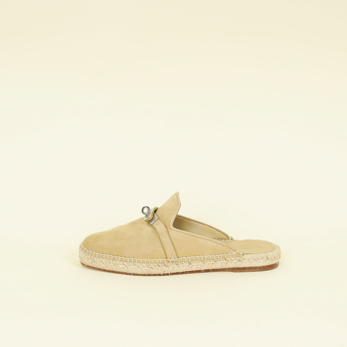 Hermes Beige Feria Espadrilles 38