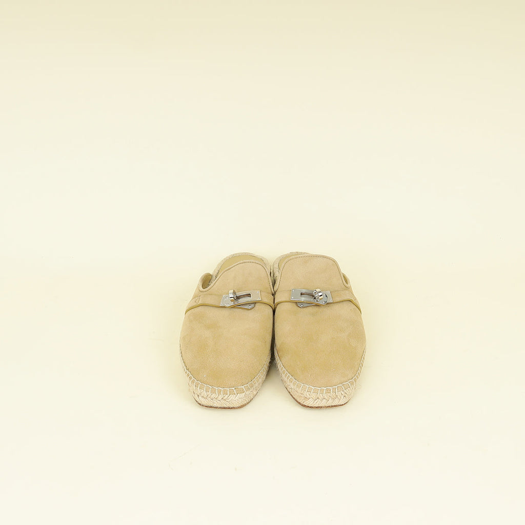 Hermes Beige Feria Espadrilles 38