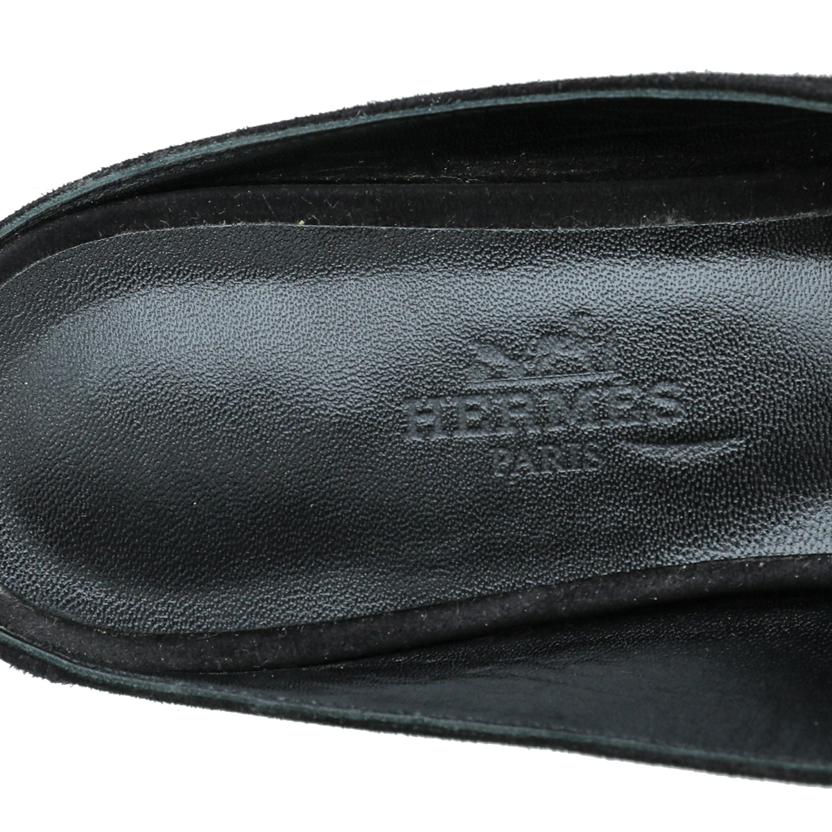 Hermes Black Suede Crystal Beads Roxane Mules 36