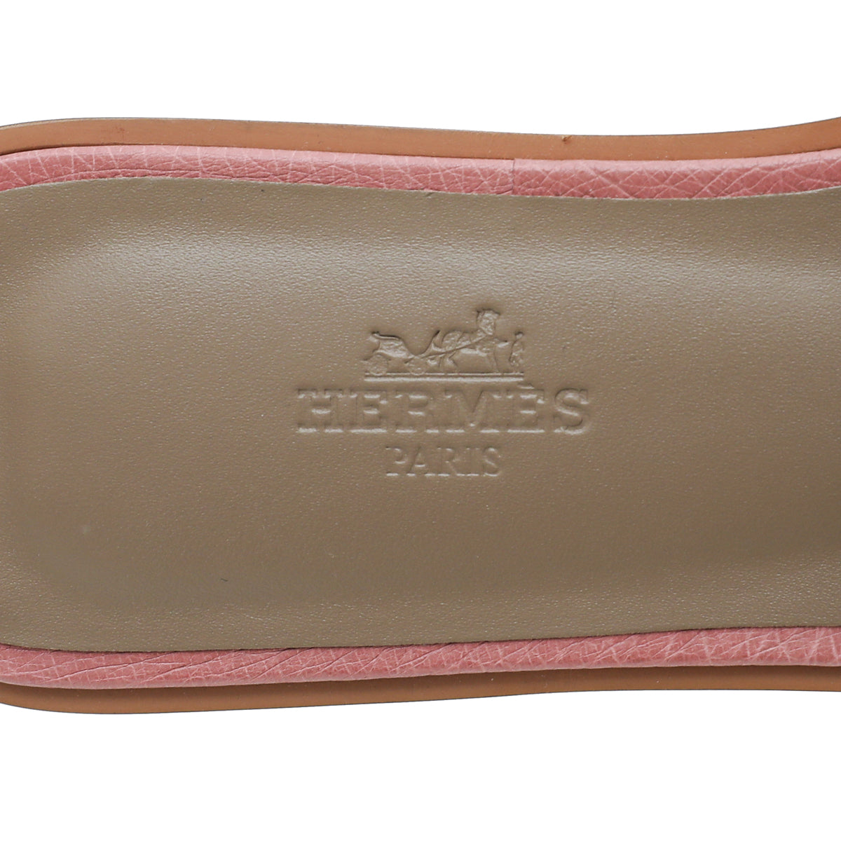 Hermes Rouge Blush Ostrich Oran Sandal 38