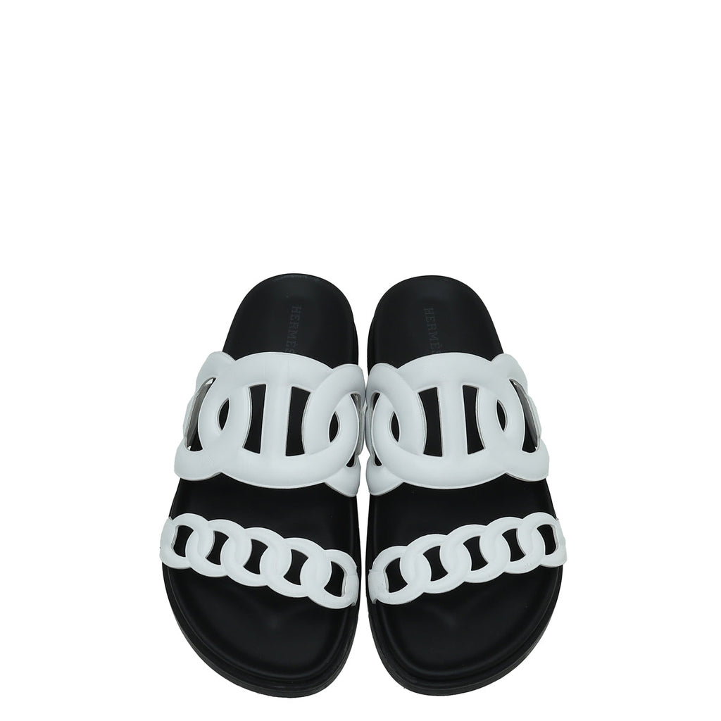 Hermes Bicolor Extra Sandals 38
