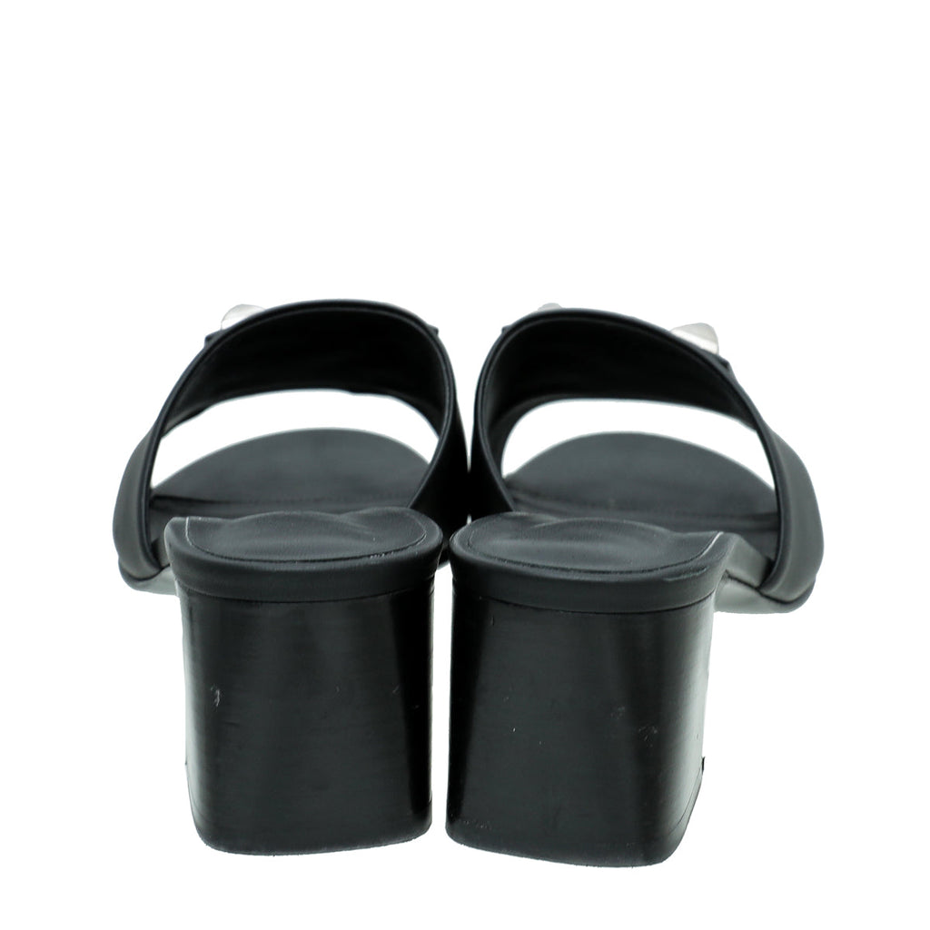 Hermes Noir Dreamy Sandal 38.5