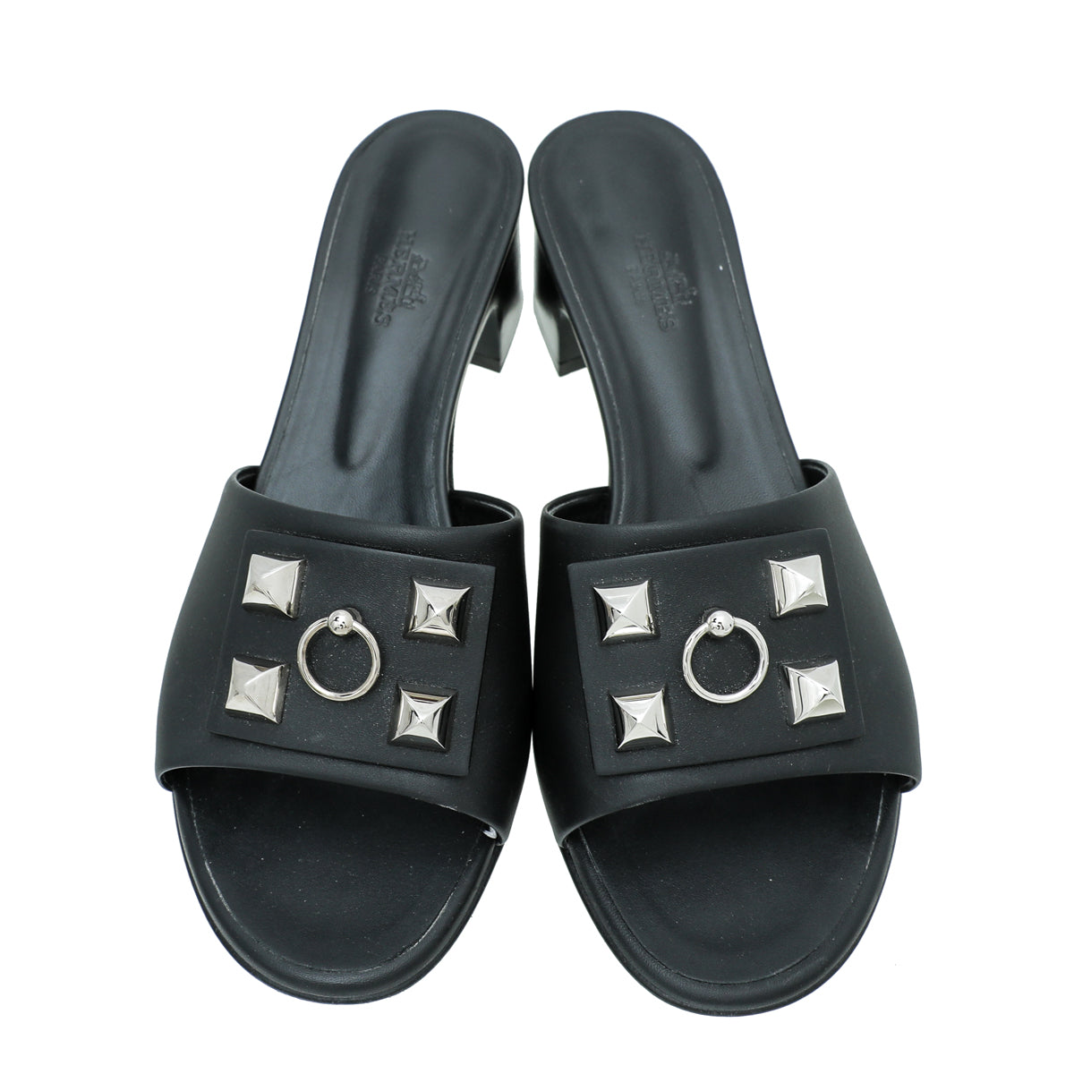 Hermes Noir Dreamy Sandal 38.5
