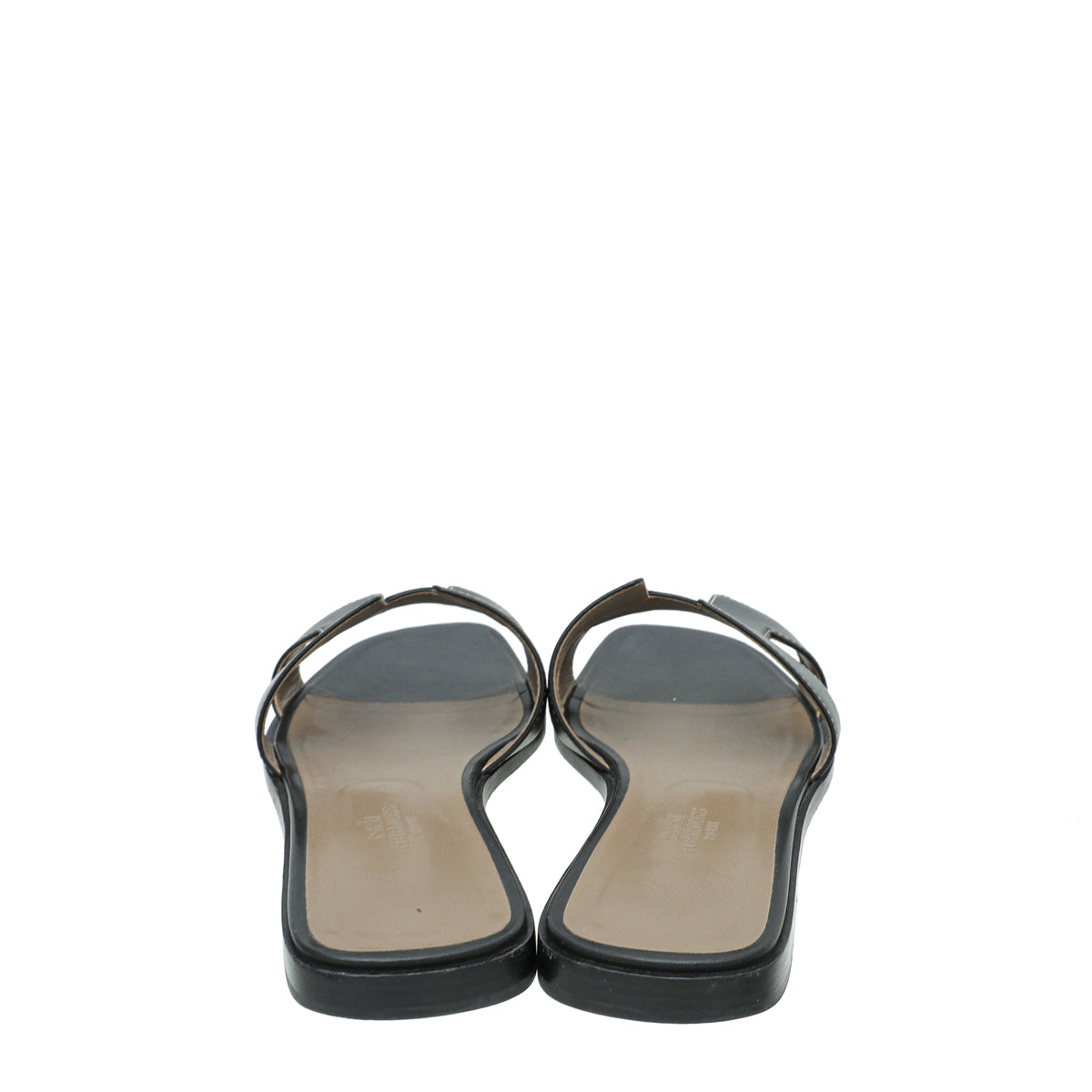 Hermes Noir Oran Box Sandal 39