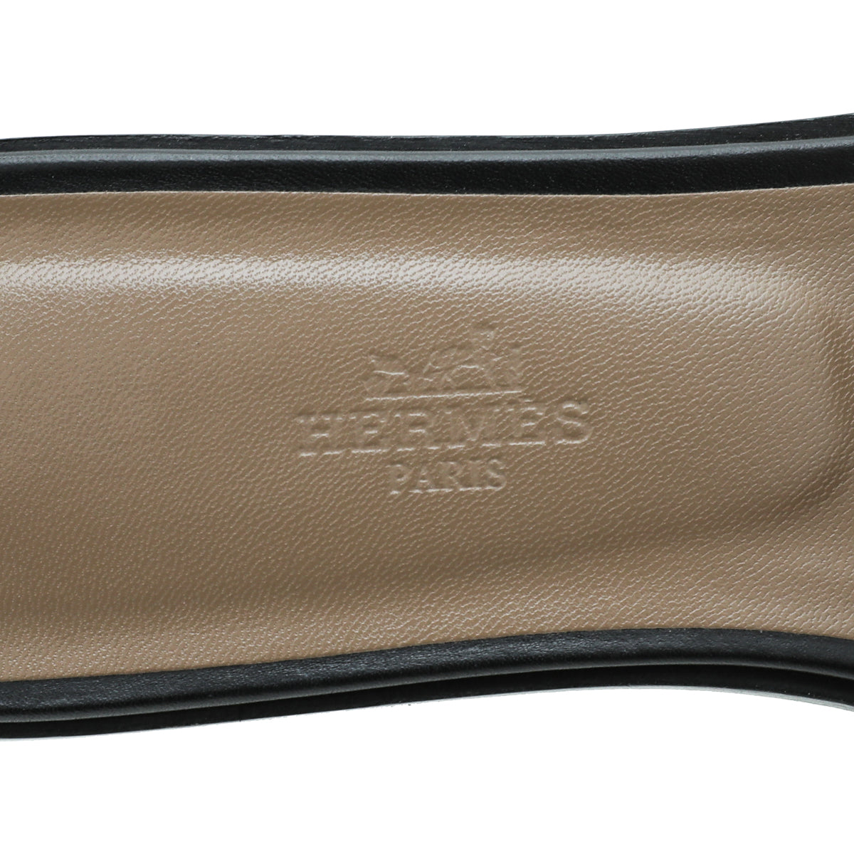 Hermes Noir Oran Box Sandal 39