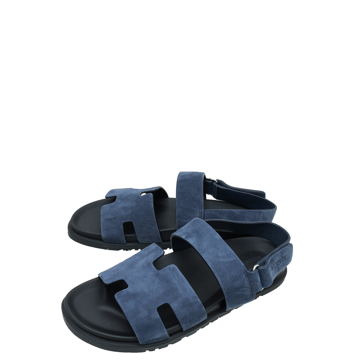 Hermes Bleu Céleste Suede Genius Sandal 42