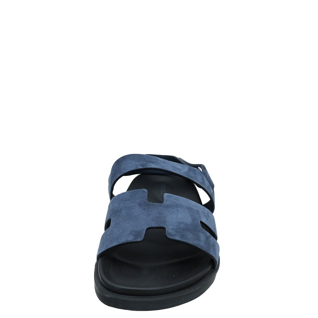 Hermes Bleu Céleste Suede Genius Sandal 42