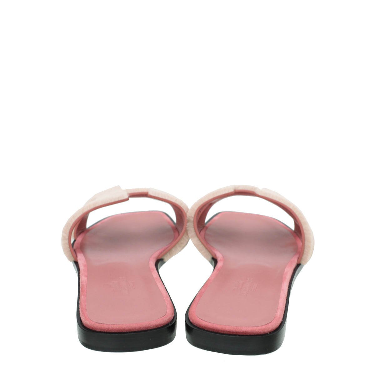 Hermes Blush Gris Fume Mink Fur Oran Sandals 39