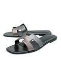 Hermes Bicolor Metallic Nappa Sandal 42