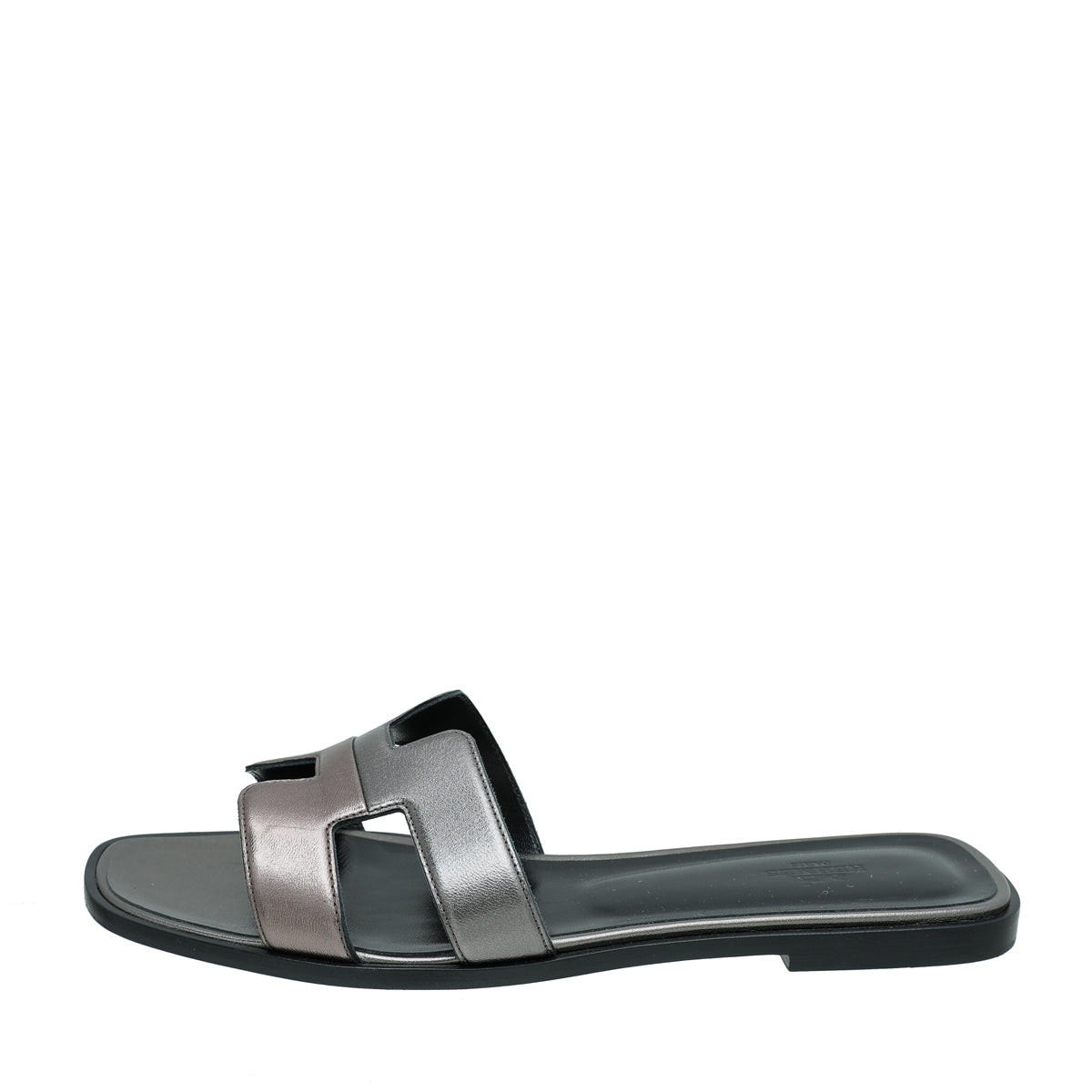 Hermes Bicolor Metallic Nappa Sandal 42