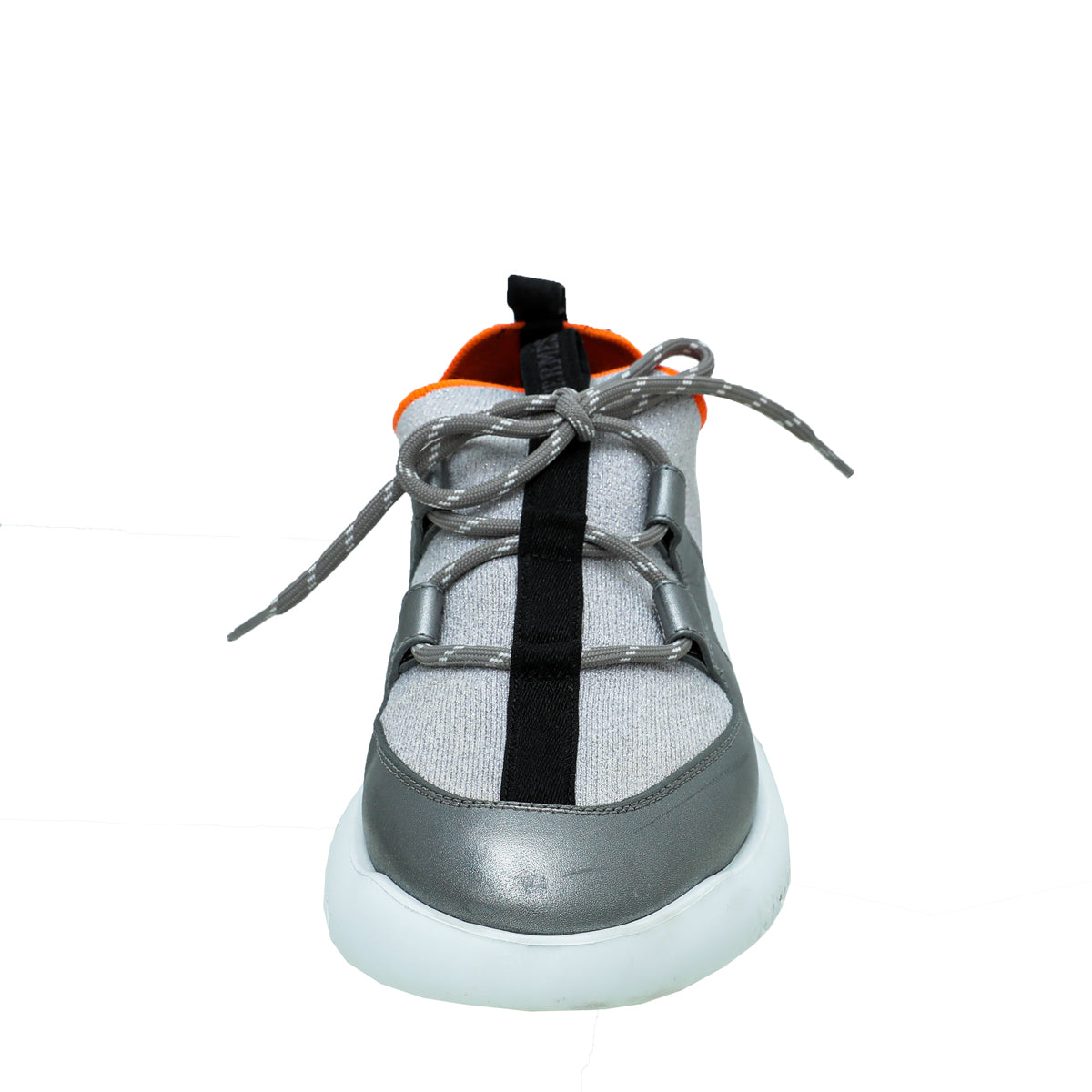 Hermes Metallic Silver Multicolor Duel Sneakers 36