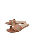 Hermes Gold Oran Calfskin Sandal 37.5