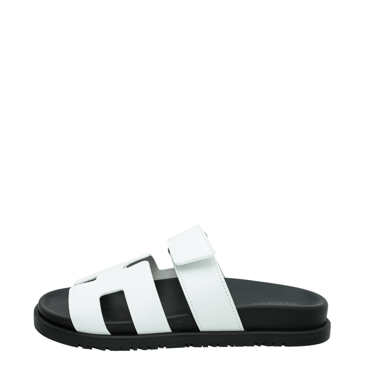 Hermes White Chypre Sandals 35.5