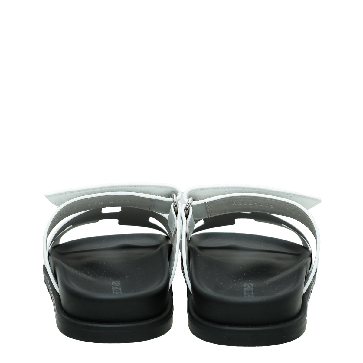 Hermes White Chypre Sandals 35.5