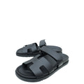 Hermes Noir Chypre Sandal 36.5